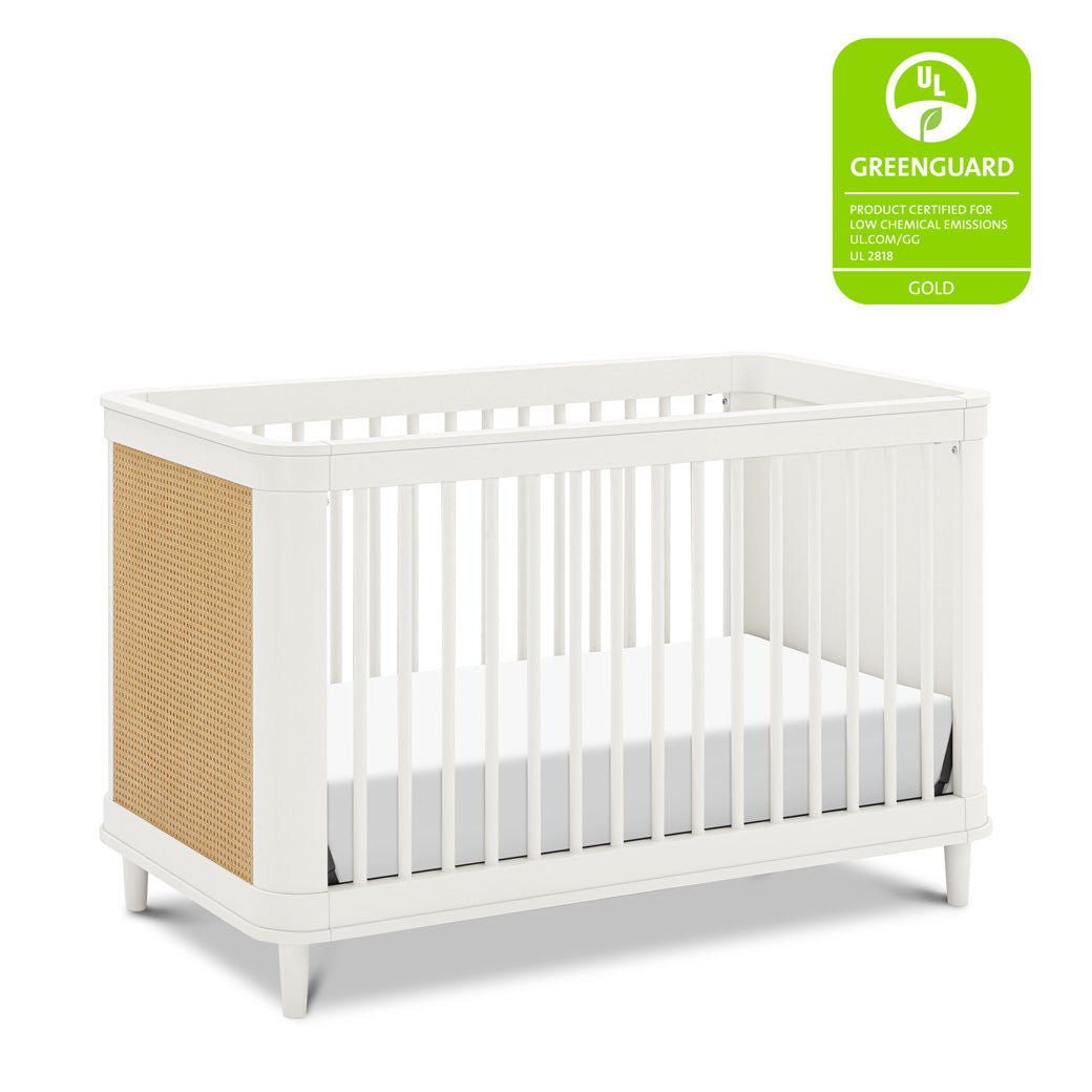 The Namesake Marin 3-in-1 Convertible Crib with GREENGUARD tag in -- Color_White/Honey Cane