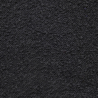 Closeup of Nursery Works Solstice Swivel Glider pattern in --Color_Black Boucle with Black Wood Base