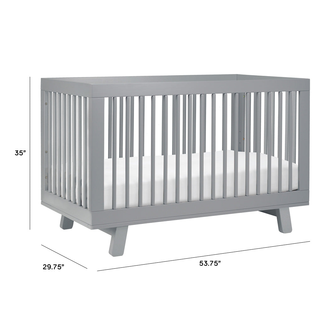 Dimensions of Babyletto Hudson 3-in-1 Crib in -- Color_Grey