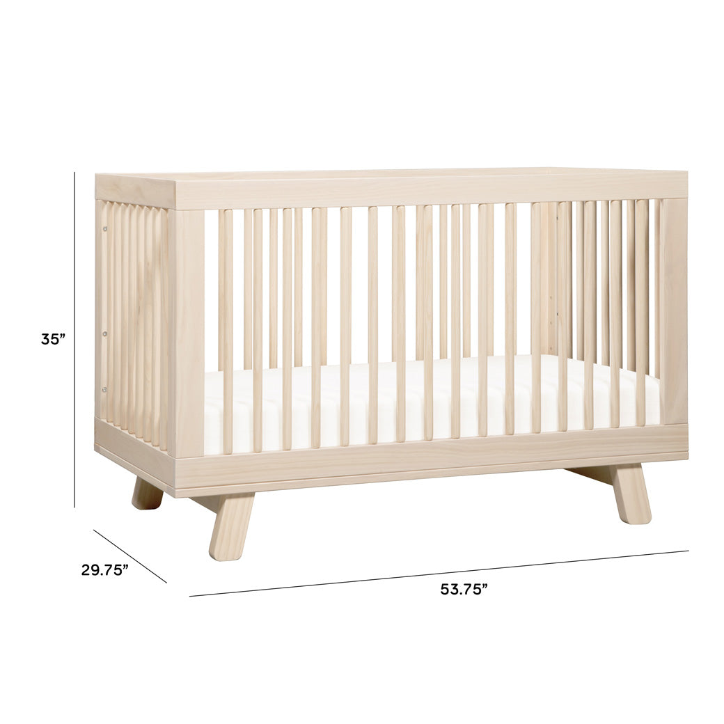 Dimensions of Babyletto Hudson 3-in-1 Crib in -- Color_Washed Natural