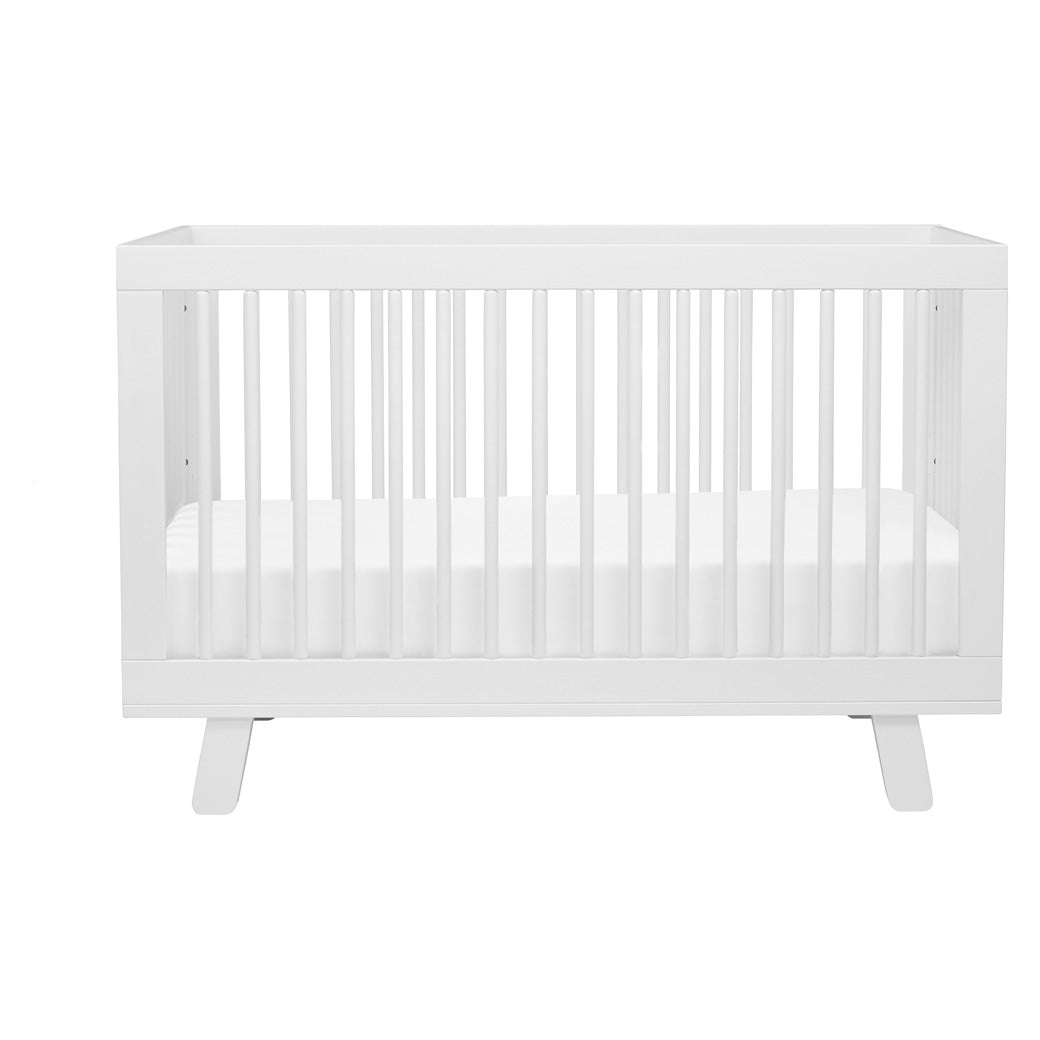 Profile View of Babyletto Hudson 3-in-1 Crib in -- Color_White