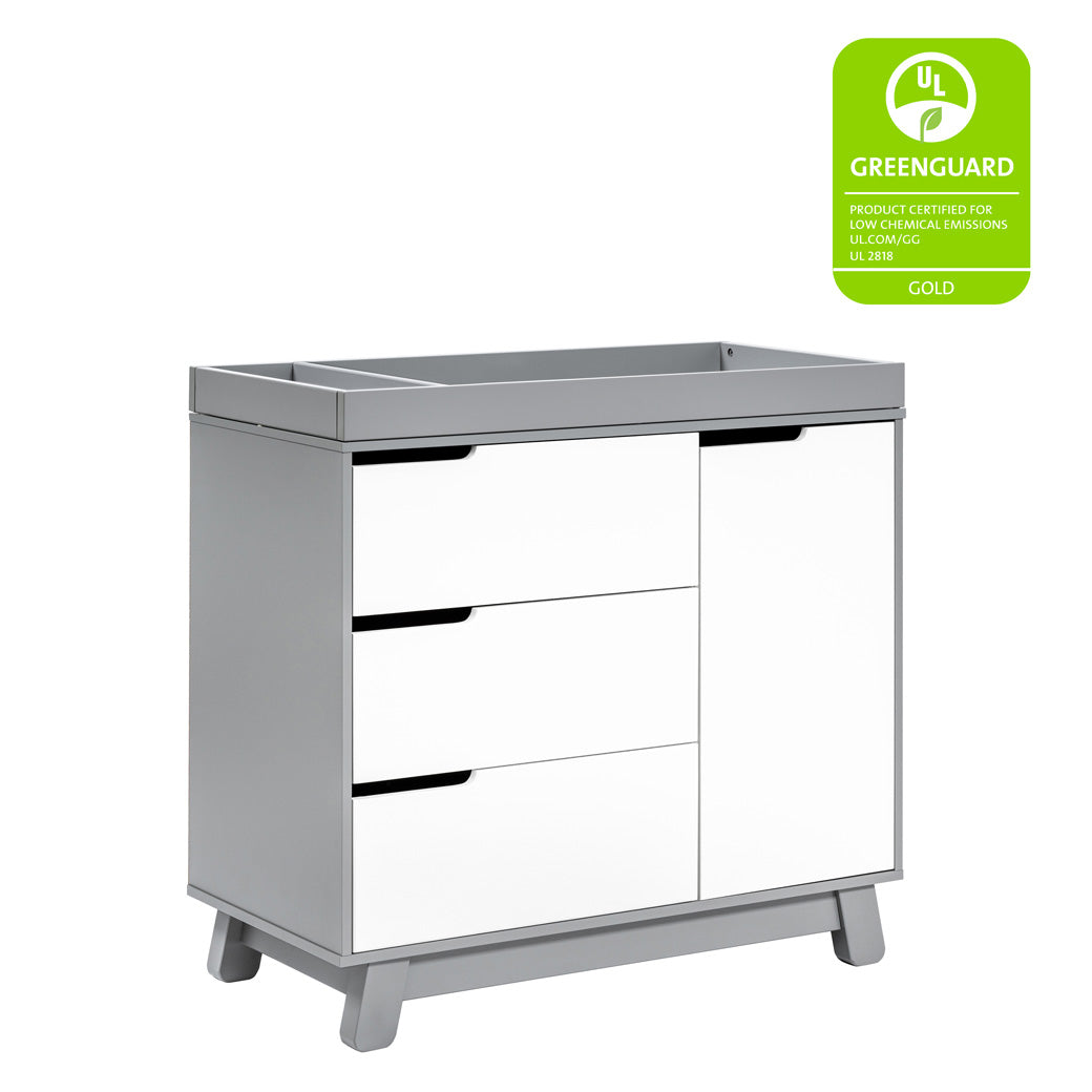 The Babyletto Hudson Changer Dresser with GREENGUARD tag  in -- Color_White/Grey