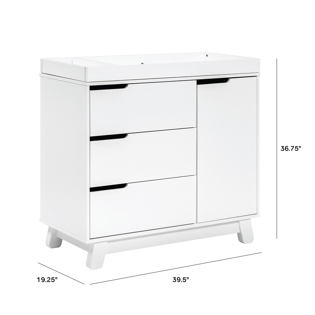 Dimensions of The Babyletto Hudson Changer Dresser in -- Color_White