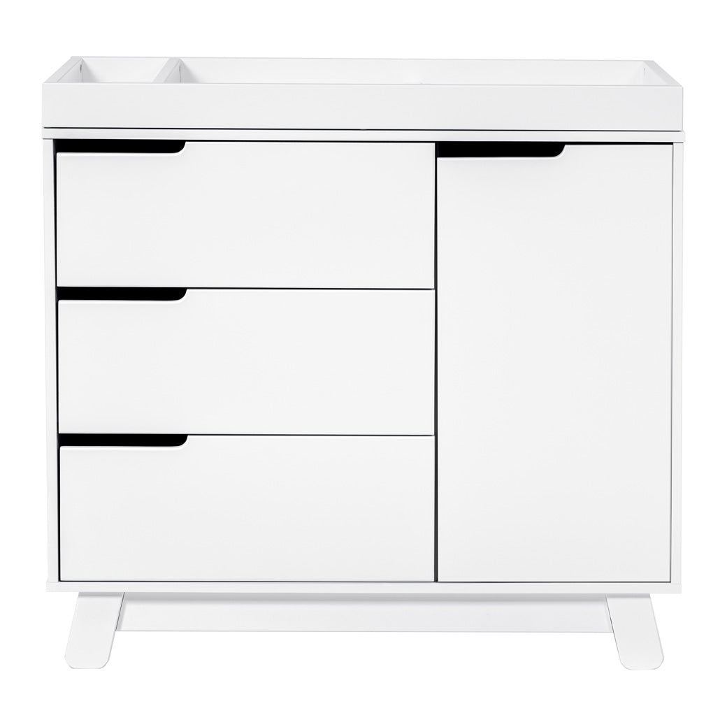 Front view of The Babyletto Hudson Changer Dresser in -- Color_White