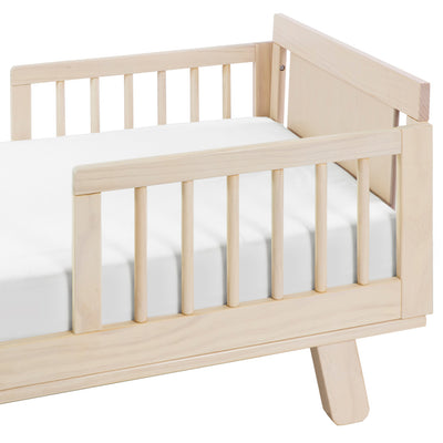 Assembled right side view of Junior Bed Conversion Kit For Hudson And Scoot Crib in -- Color_Washed Natural