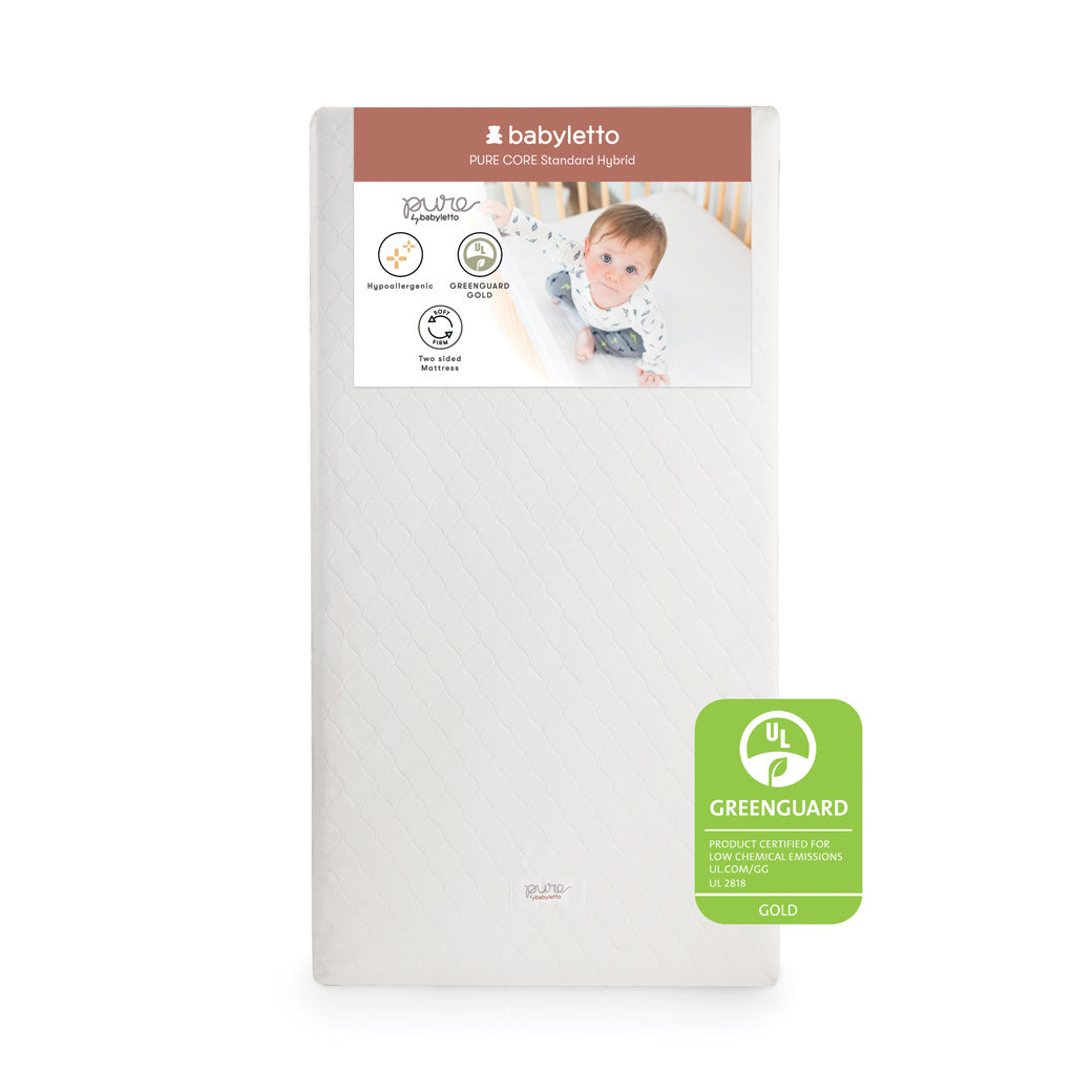 Pure Core 2-Stage Crib Mattress + Hybrid Quilted Waterproof Cover