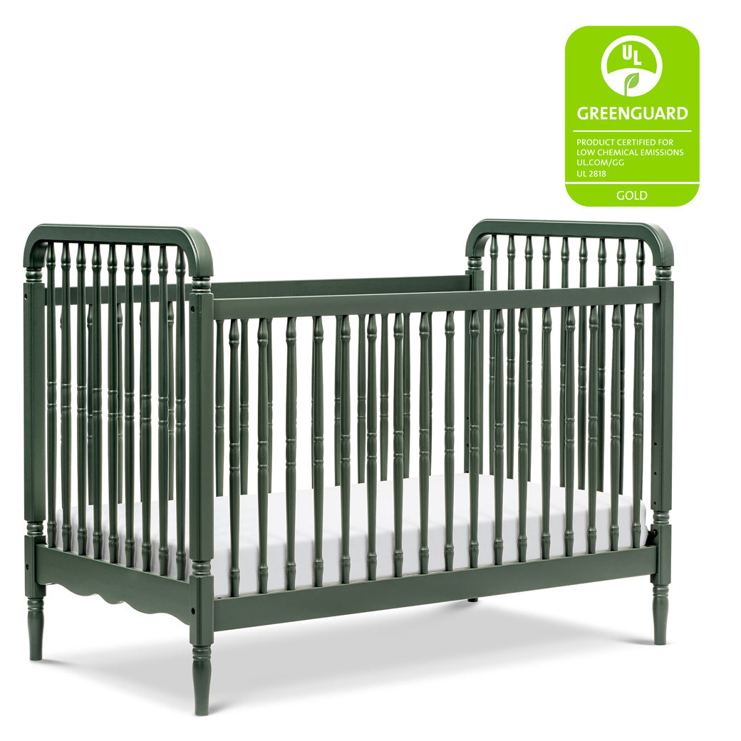 The Namesake Liberty 3-in-1 Convertible Spindle Crib with GREENGUARD tag in -- Color_Forest Green
