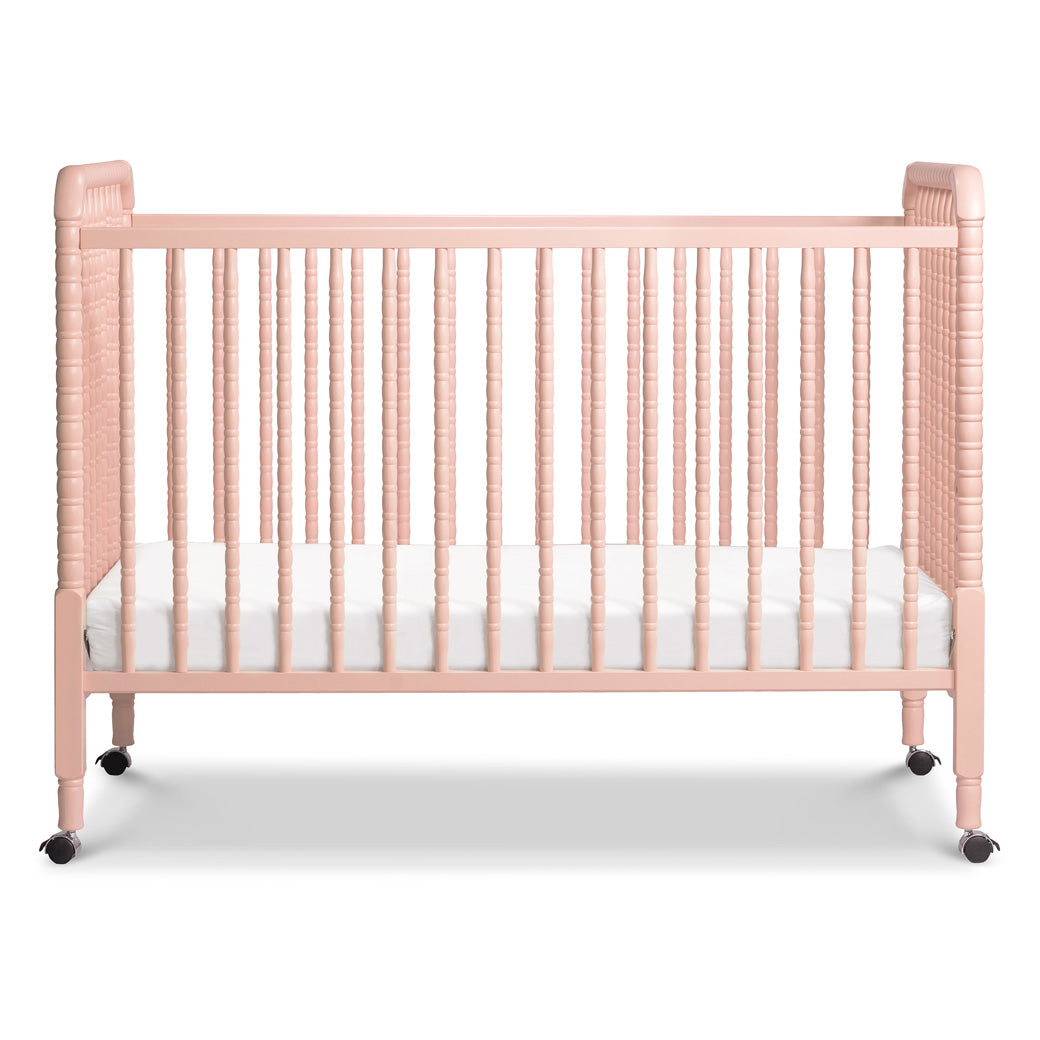 Front view of DaVinci’s Jenny Lind Crib in -- Color_Blush Pink