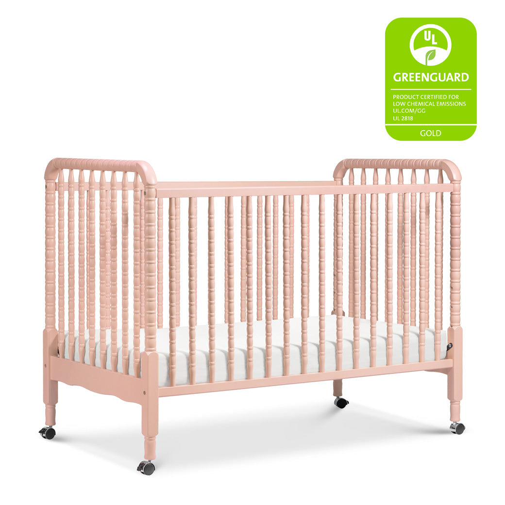 DaVinci’s Jenny Lind Crib with GREENGUARD tag in -- Color_Blush Pink