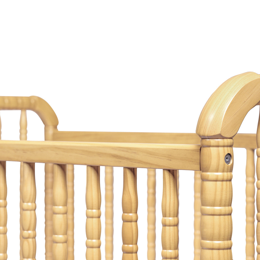 Closeup of the rails of DaVinci’s Jenny Lind Crib in -- Color_Natural