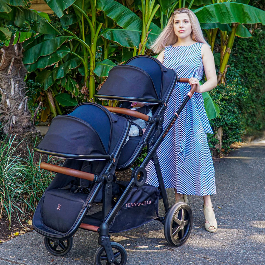 Venice Child Maverick Single to Double Stroller With Two Toddler