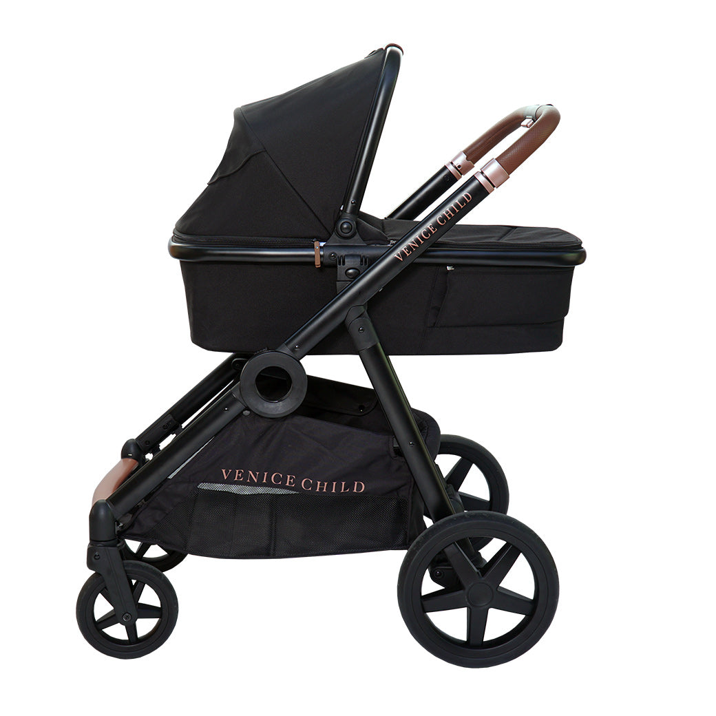 Maverick Single To Double Stroller With Bassinet and Toddler Seat