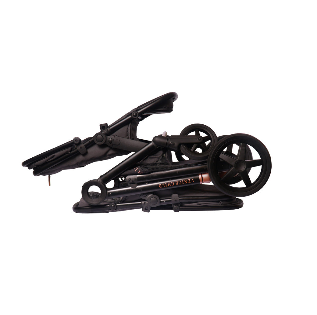 Maverick Single To Double Stroller With Bassinet and Toddler Seat