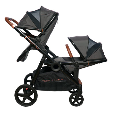 Maverick Single to Double Stroller With Two Toddler Seats