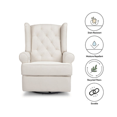 Features of the Namesake's Harbour Power Recliner in -- Color_Performance Cream Eco-Weave