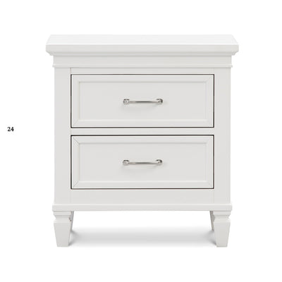 Front view of Namesake's Darlington Assembled Nightstand in -- Color_Warm White