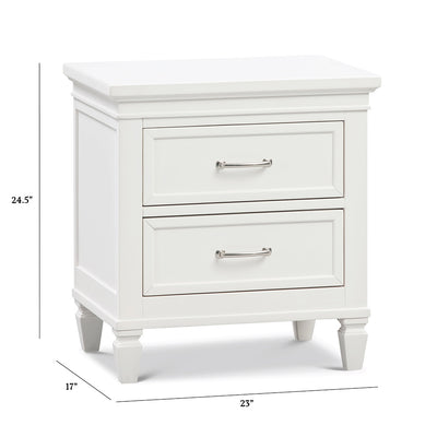 Dimensions of Namesake's Darlington Assembled Nightstand in -- Color_Warm White