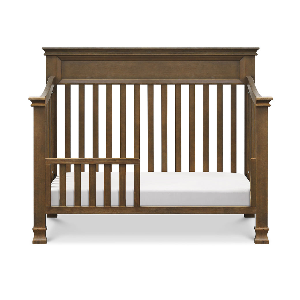 Front view of Namesake's Foothill 4-in-1 Convertible Crib as toddler bed in -- Color_Mocha