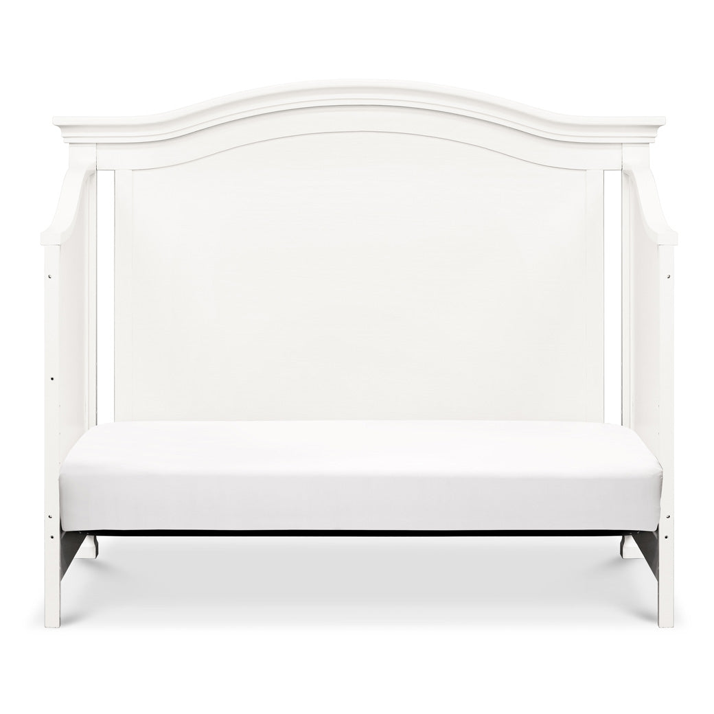 Front view of Namesake's Louis 4-in-1 Convertible Crib as daybed in -- Color_Warm White