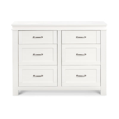 Front view of Namesake's Wesley Farmhouse 6-Drawer Double Dresser in -- Color_Hairloom White