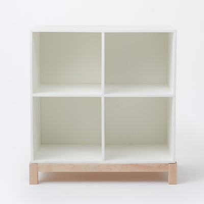 Front view of Milton & Goose Cubby Bookshelf in -- Color_White