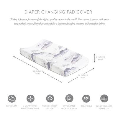 Misty Mountain Jersey Changing Pad Cover