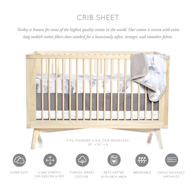Misty Mountain Jersey Crib Sheet