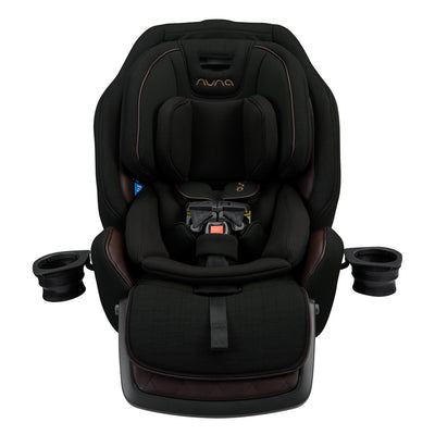 Front view with cupholders showing on Nuna EXEC Car Seat in Color_Riveted