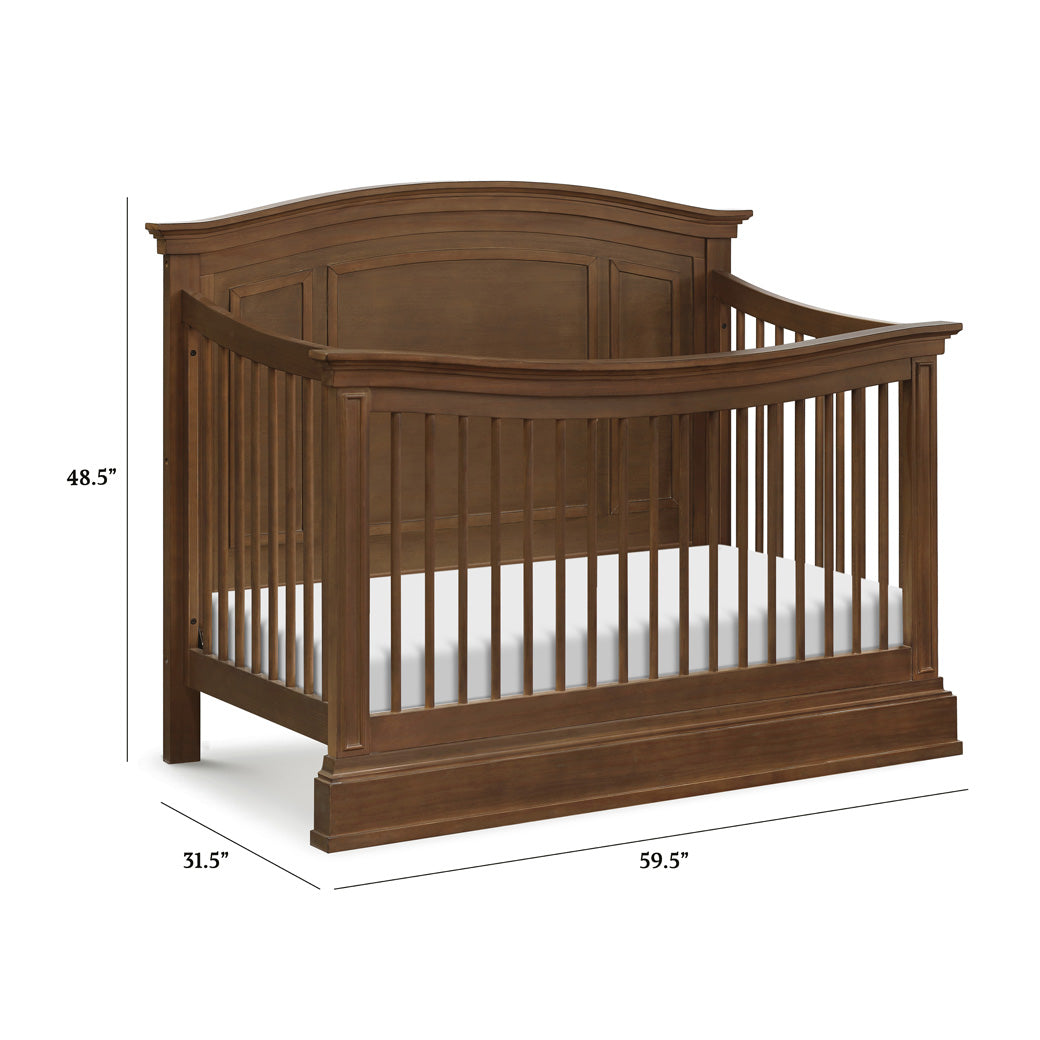 Dimensions of Namesake's Durham 4-in-1 Convertible Crib in -- Color_Derby Brown