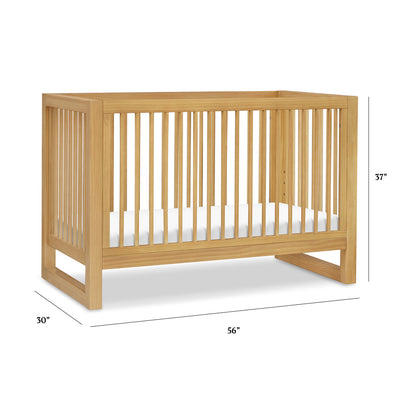 Dimensions of Namesake's Nantucket 3-in-1 Convertible Crib in -- Color_Honey