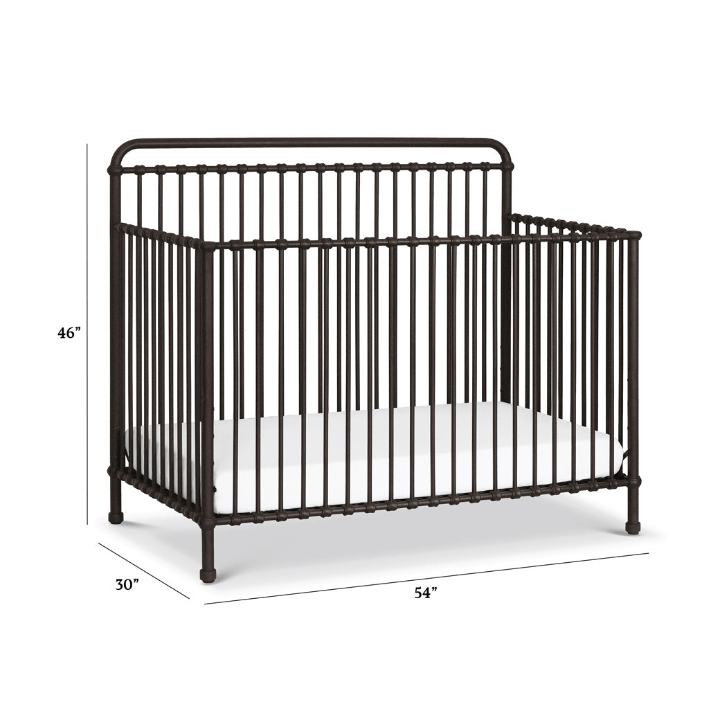 Dimensions of Namesake's Winston 4 in 1 Convertible Crib in -- Color_Vintage Iron
