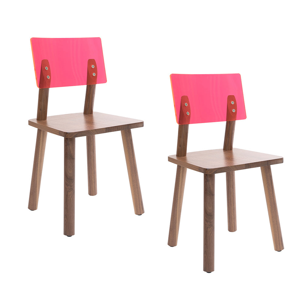 AC/BC Acrylic Back Kids Chair (set of 2)