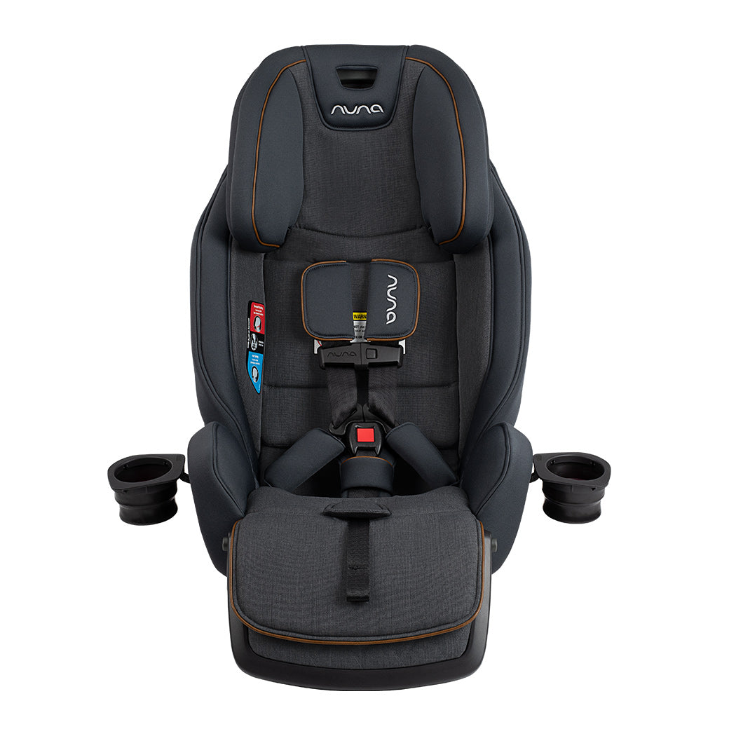 Front view with cupholders showing on the Nuna EXEC Car Seat in Color_Ocean