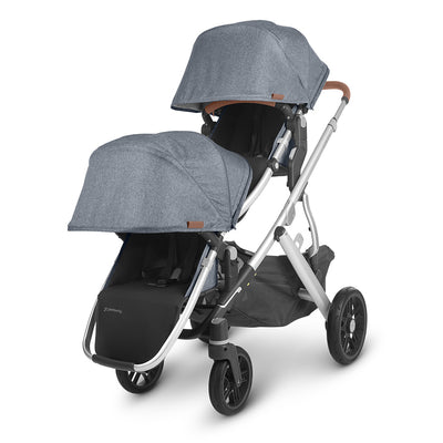 Extendable canopy of the UPPAbaby Vista V2 Twin Stroller in -- Color_Gregory