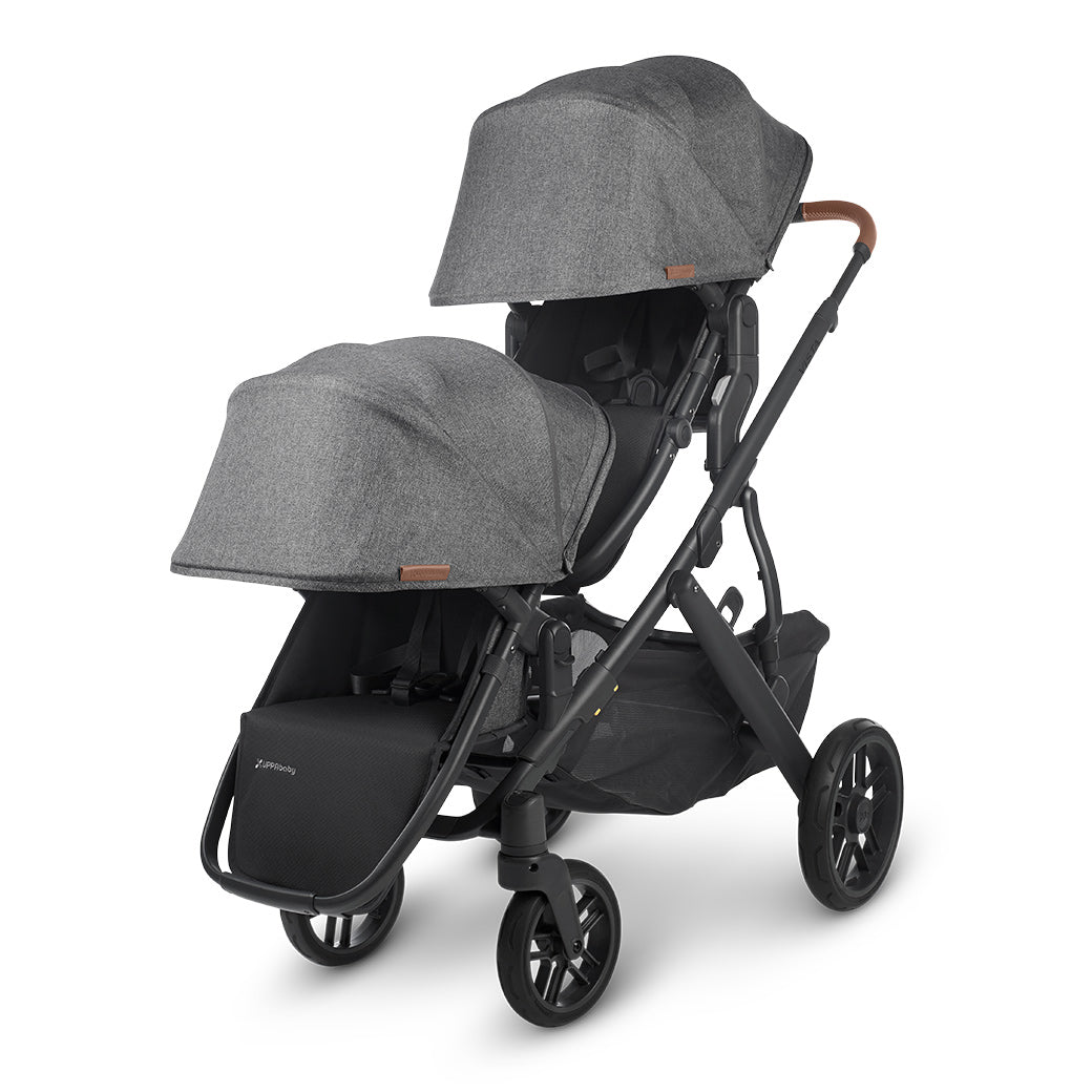 Extendable canopy of the UPPAbaby Vista V2 Twin Stroller in -- Color_Greyson