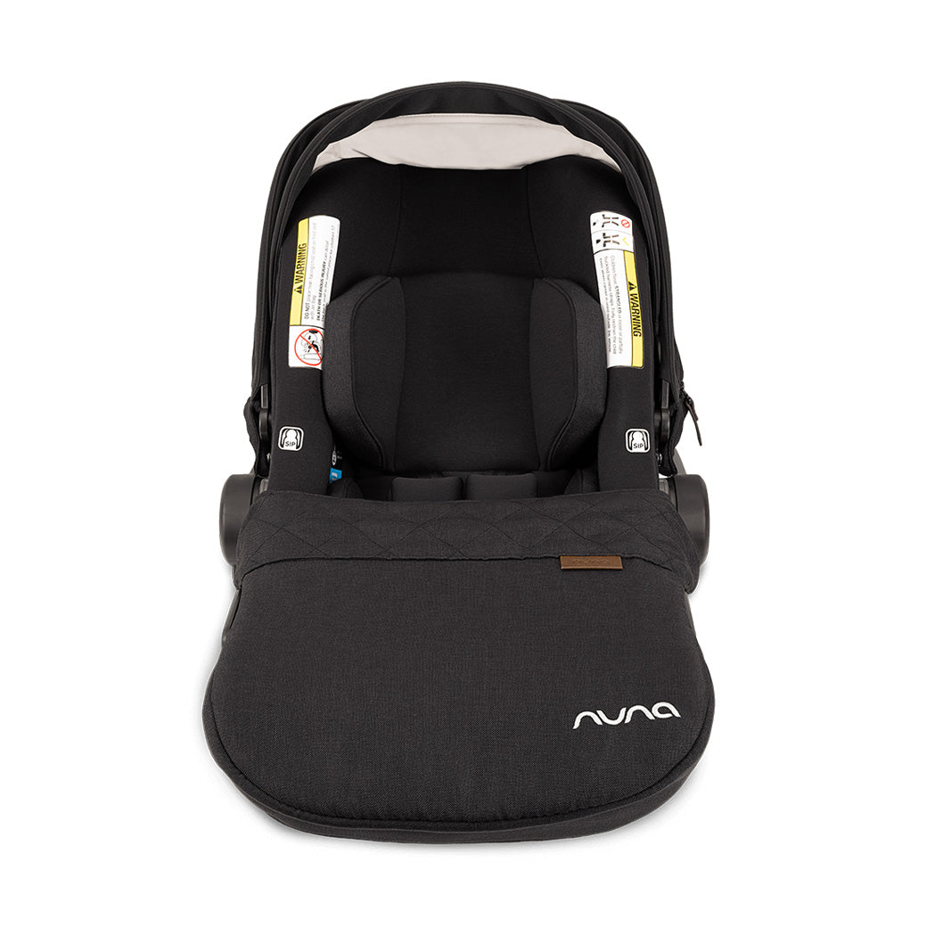 the front view of Nuna PIPAliteRX Footmuff -- Color_Caviar