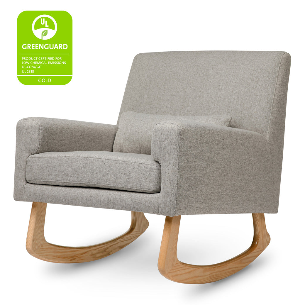 Nursery Works Sleepytime Rocker with GREENGUARD tag in -- Color_Performance Grey Eco-Weave with Light Legs