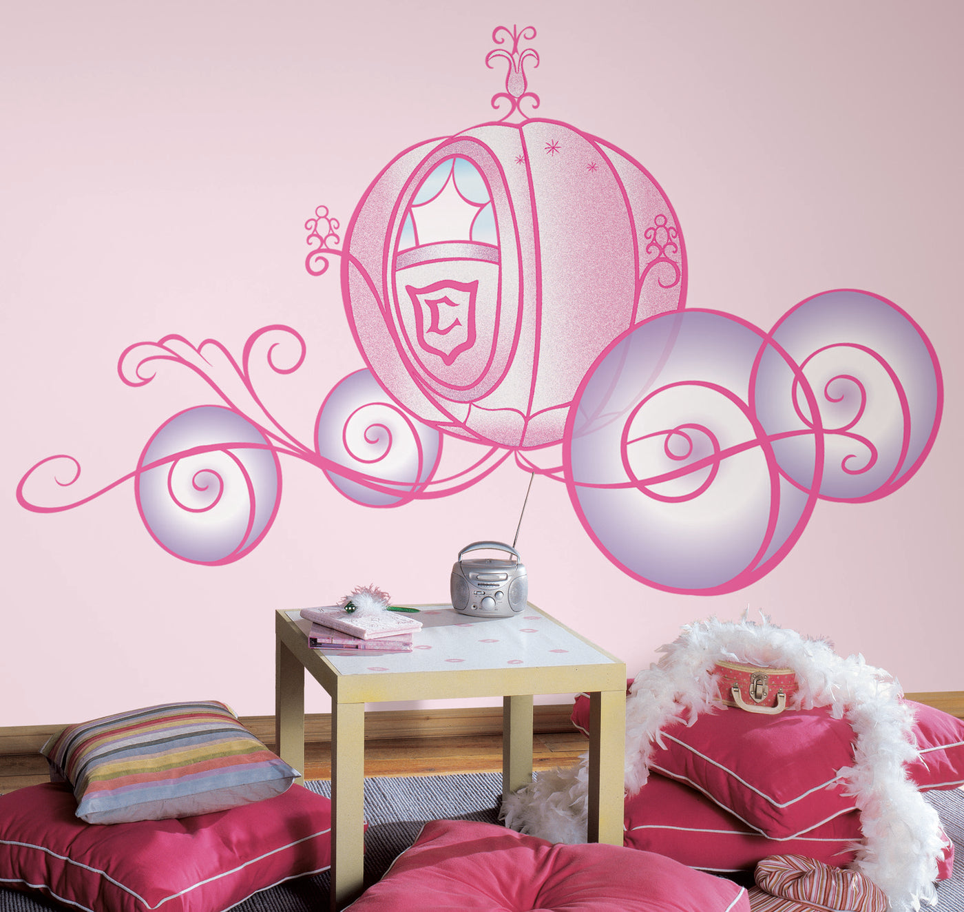 Princess Carriage Peel & Stick Giant Wall Decal - US Only