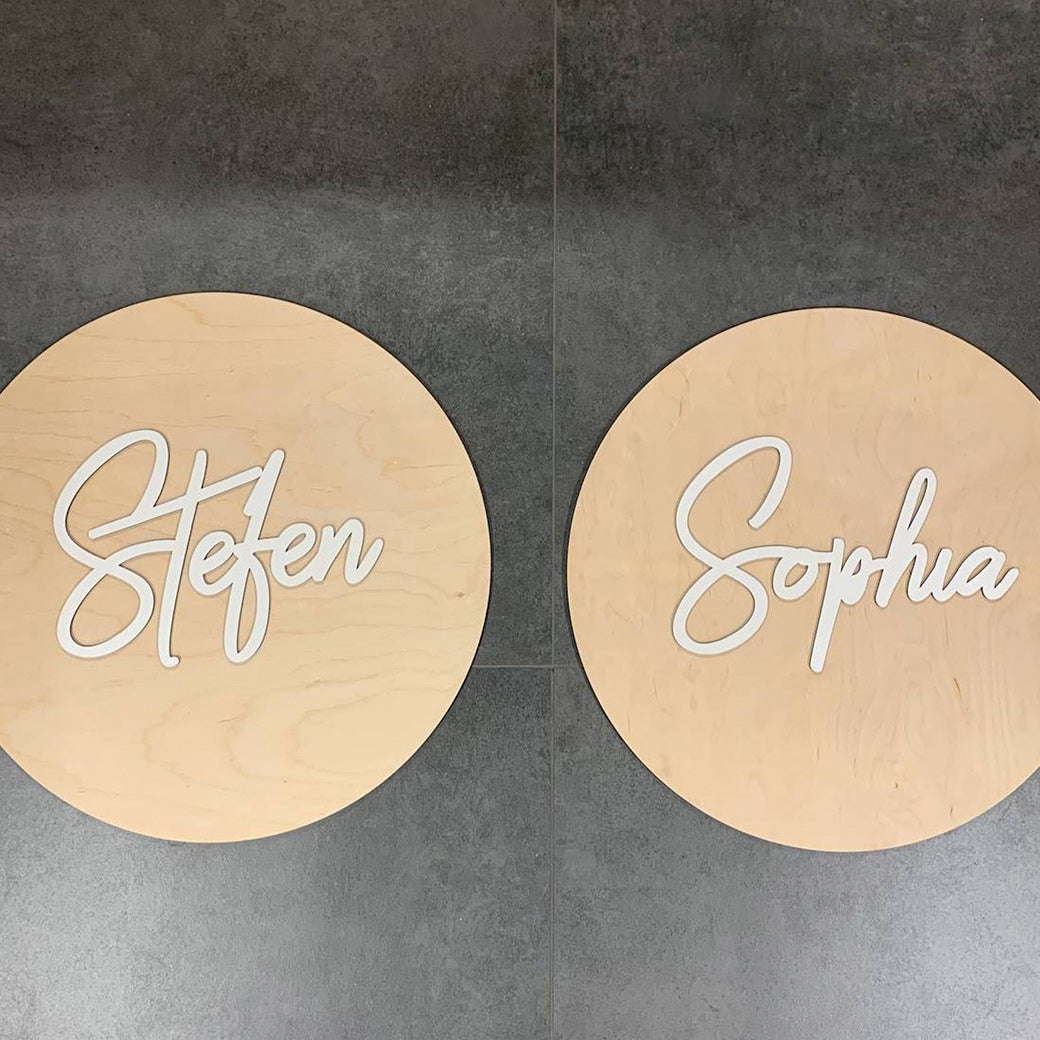 Round Nursery Name Sign