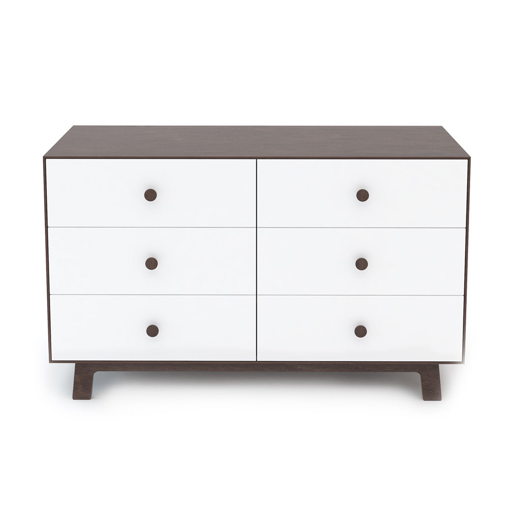 Oeuf 6 Drawer Dresser in -- Color_Walnut with Sparrow Base