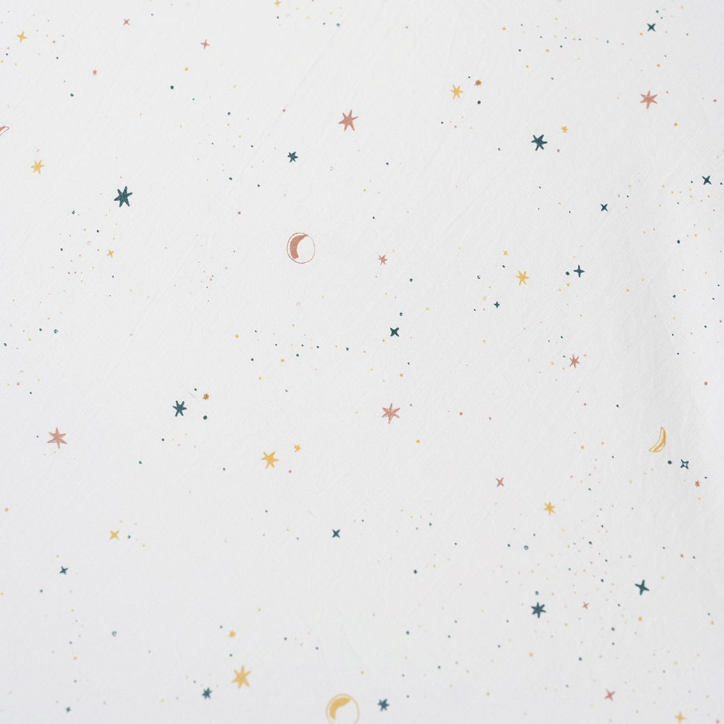 Stokke's Sleepi V3 Fitted Sheet By Pehr pattern up close in -- Color_Celestial