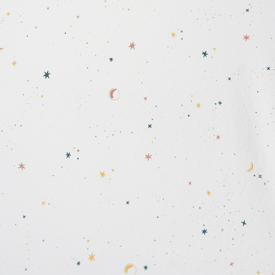 Stokke's Sleepi V3 Fitted Sheet By Pehr pattern up close in -- Color_Celestial