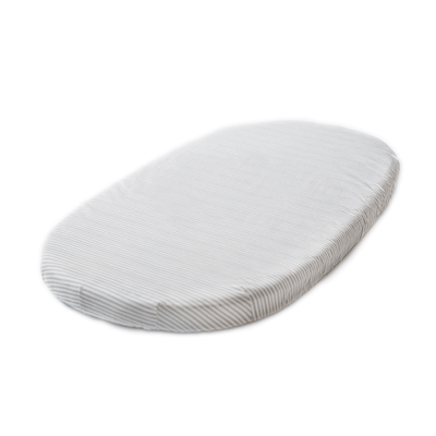 Stokke's Sleepi V3 Fitted Sheet By Pehr in -- Color_Stripes Away Pebbles