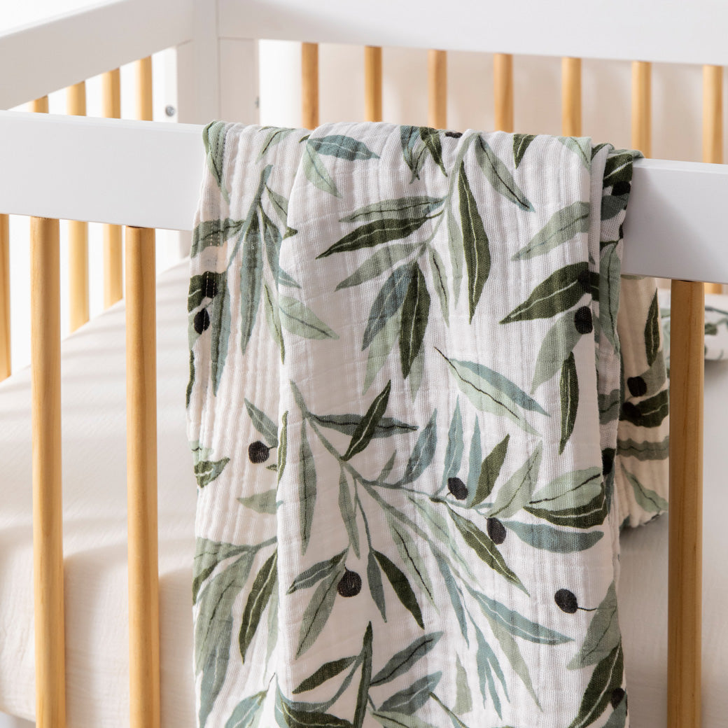 Babyletto-Swaddle-In-GOTS-Certified-Organic-Muslin-Cotton--Color_Olive Branches