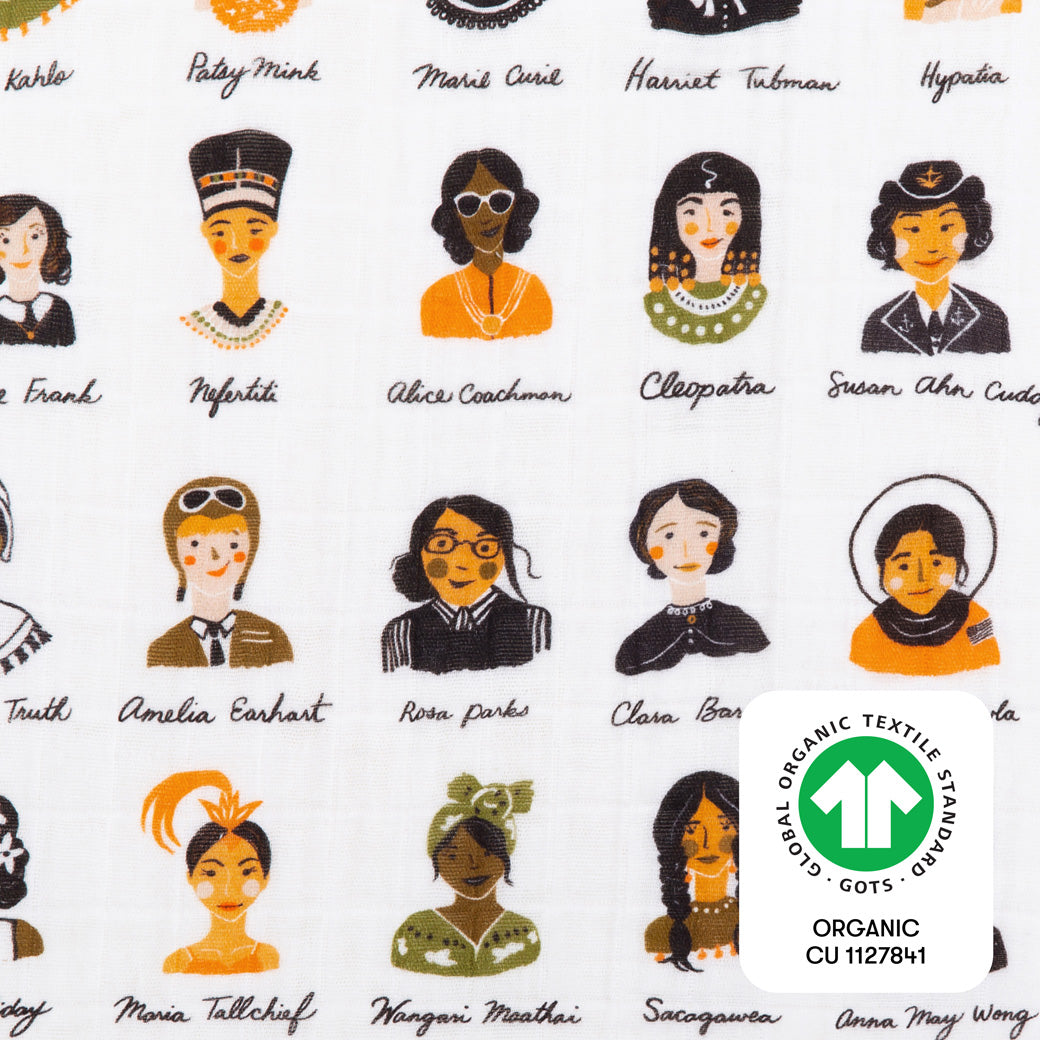 The Babyletto's Mini Crib Sheet with ORGANIC tag in -- Color_Women In History