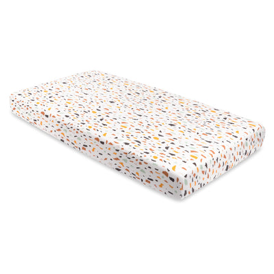 Babyletto's Crib Sheet in GOTS Certified Organic Muslin Cotton in -- Color_Terrazzo