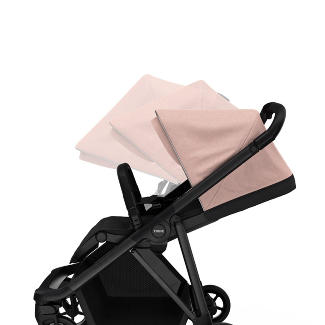 Extendable canopy of the Thule Shine Stroller in -- Color_Misty Rose