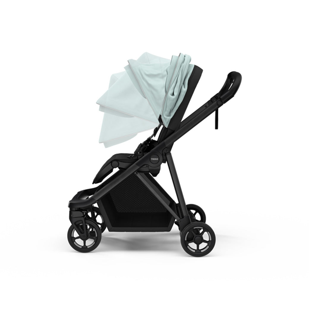 Side view of beautiful extendable canopy of the Thule Shine Stroller in -- Color_Alaska