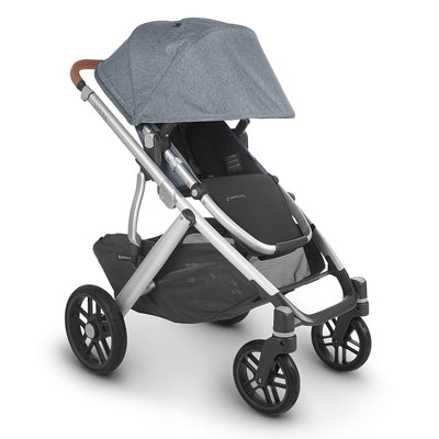 Right side view of UPPAbaby VISTA V2 Stroller with canopy down in -- Color_Gregory