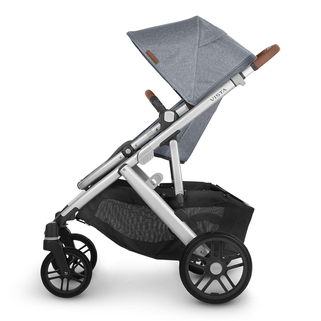 Right side view of UPPAbaby VISTA V2 Travel System stroller in -- Color_Gregory